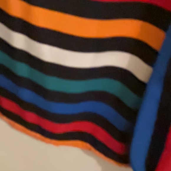 Vintage Albert Nipon skirt set size 10 colour black with multi colour stripes - Picture 3 of 11